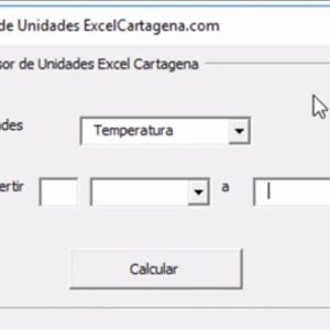 Convetidor de Unidades en Excel